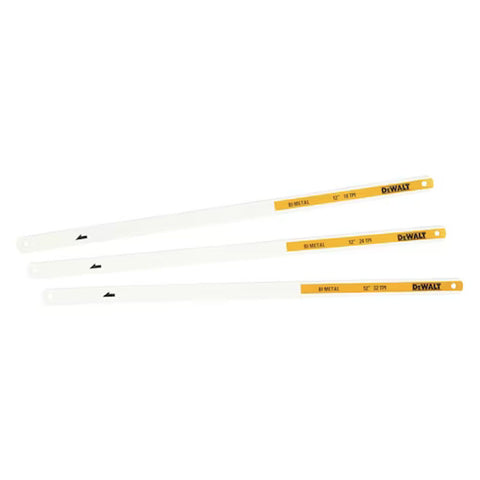 Dewalt Mixed Hacksaw Blade Pack Of 3 DWHT0-20558 