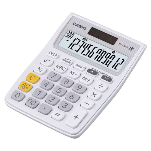 Casio 12 Digits Desktop Basic Calculator 300 Steps MJ-12VCb-WE 