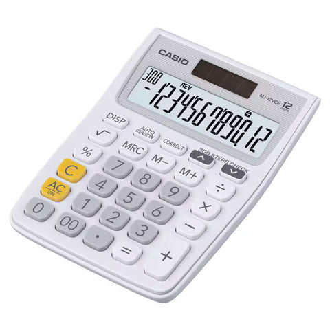 Casio 12 Digits Desktop Basic Calculator 300 Steps MJ-12VCb-WE