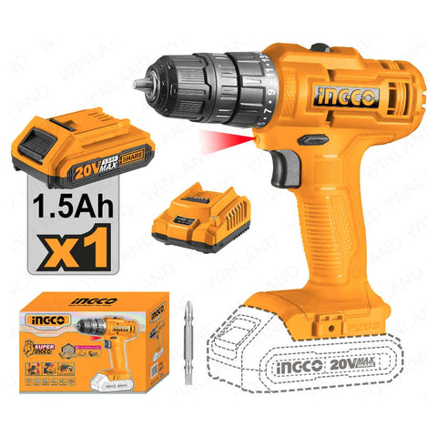 Ingco Lithium-Ion Cordless Drill 20 V CDLI20032 