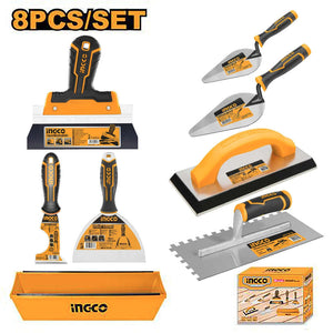 Ingco Bricklaying & Plastering Tool Set Of 8 Pcs COS23076 