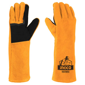Ingco Welding Leather Hand Gloves 16 Inch HGVW02 