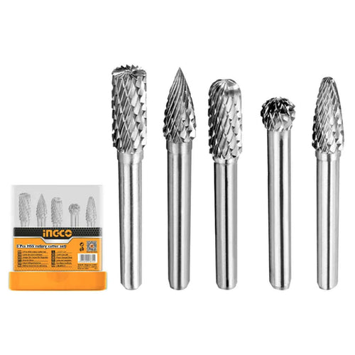 Ingco Tungsten Carbide Rotary Burrs Set Of 5 Pcs HRRC0051 