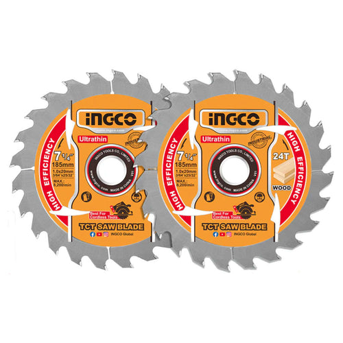 Ingco Ultra-Thin TCT Saw Blade Set Of 2 Pcs TSB1853 