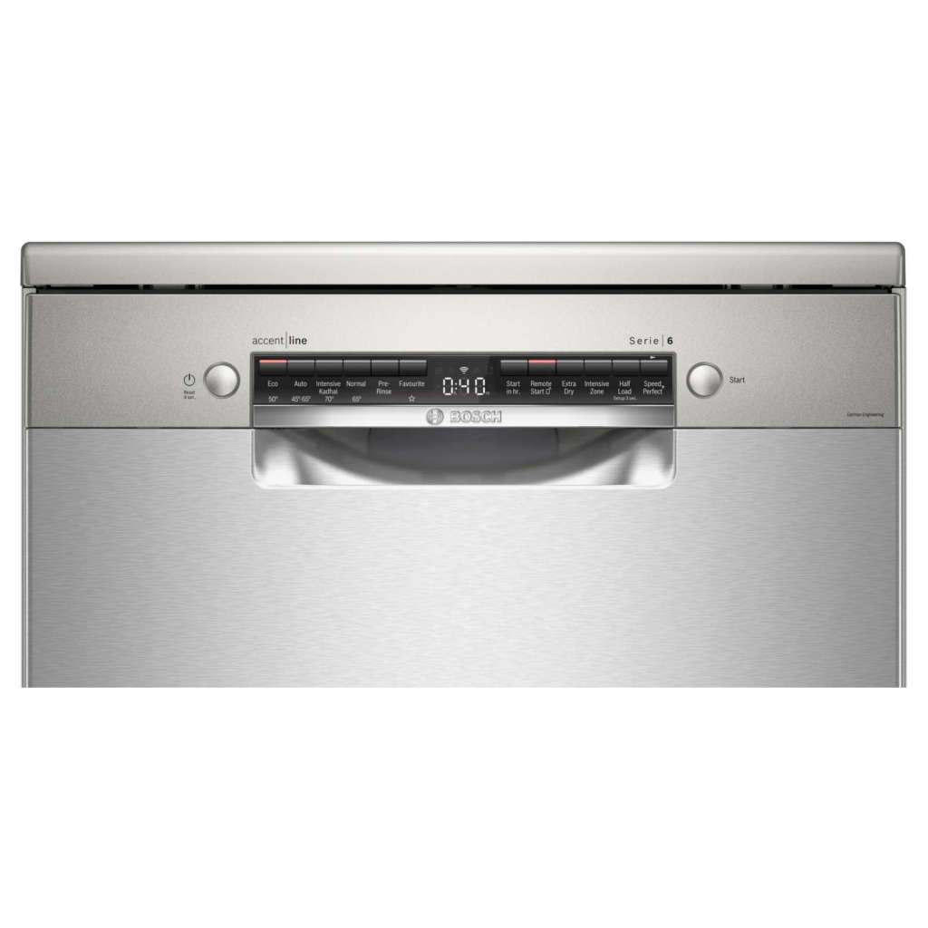 Bosch Series 6 Free Standing 14 Place Setting Dishwasher 60 cm Inox SMS6HVI01I