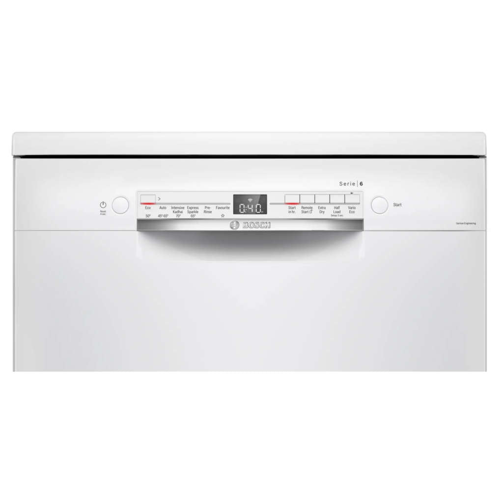 Bosch Series 6 Free Standing 13 Place Setting Dishwasher 60 cm White SMS6ITW00I
