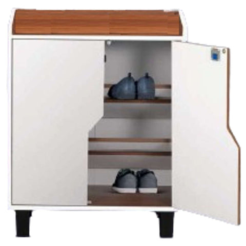Nilkamal Slide Shoe Rack Walnut/White - Main Image
