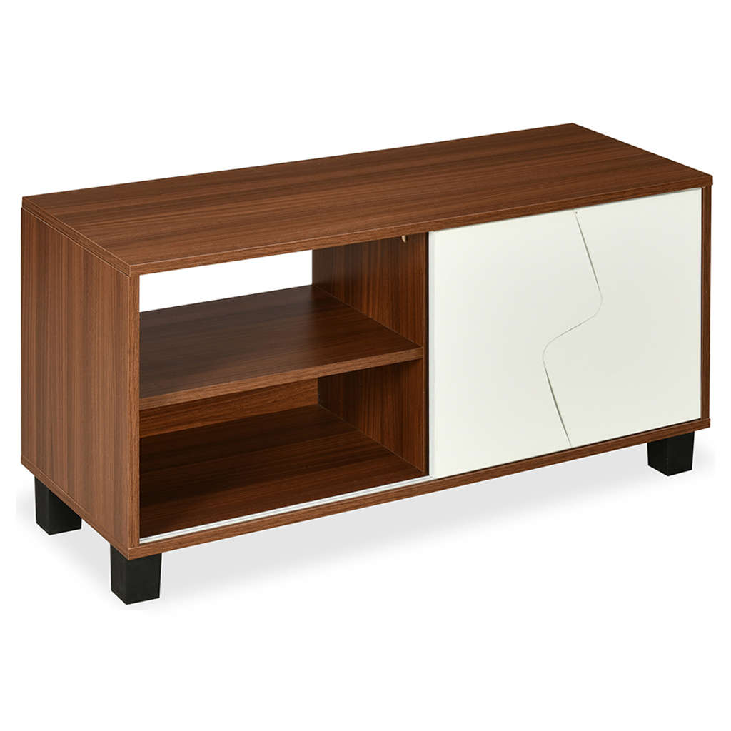 Nilkamal Clive Low Height TV Unit Walnut/White