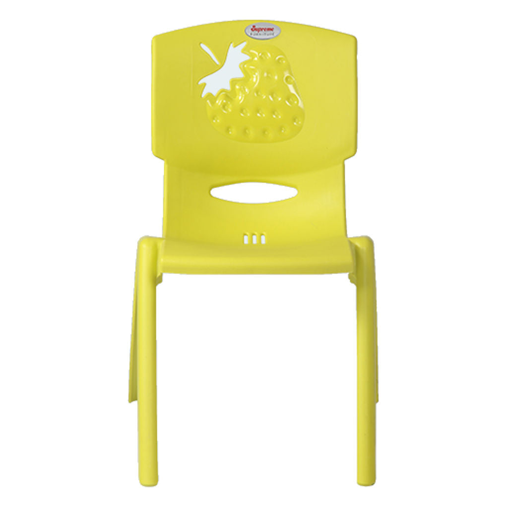 Supreme Strawberry Plastic Baby Chair Lemon Yellow 