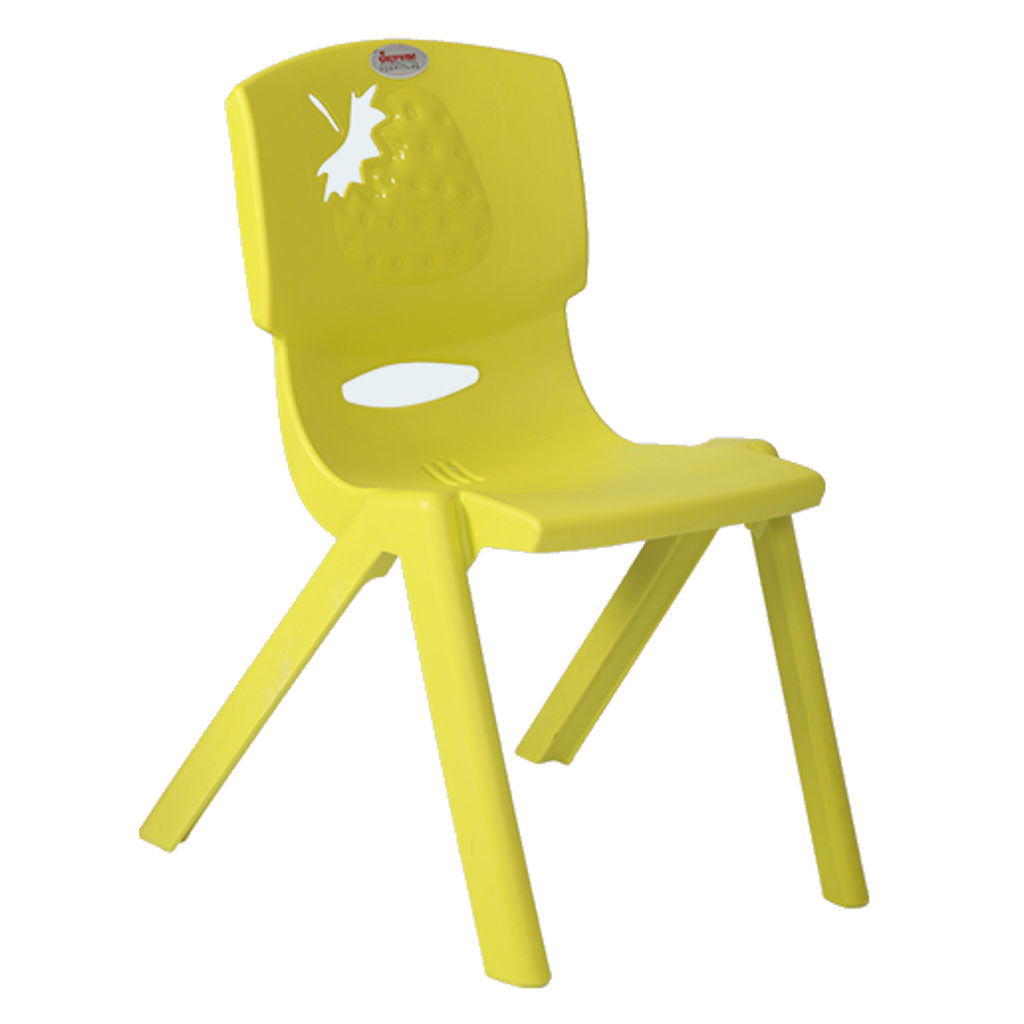 Supreme Strawberry Plastic Baby Chair Lemon Yellow