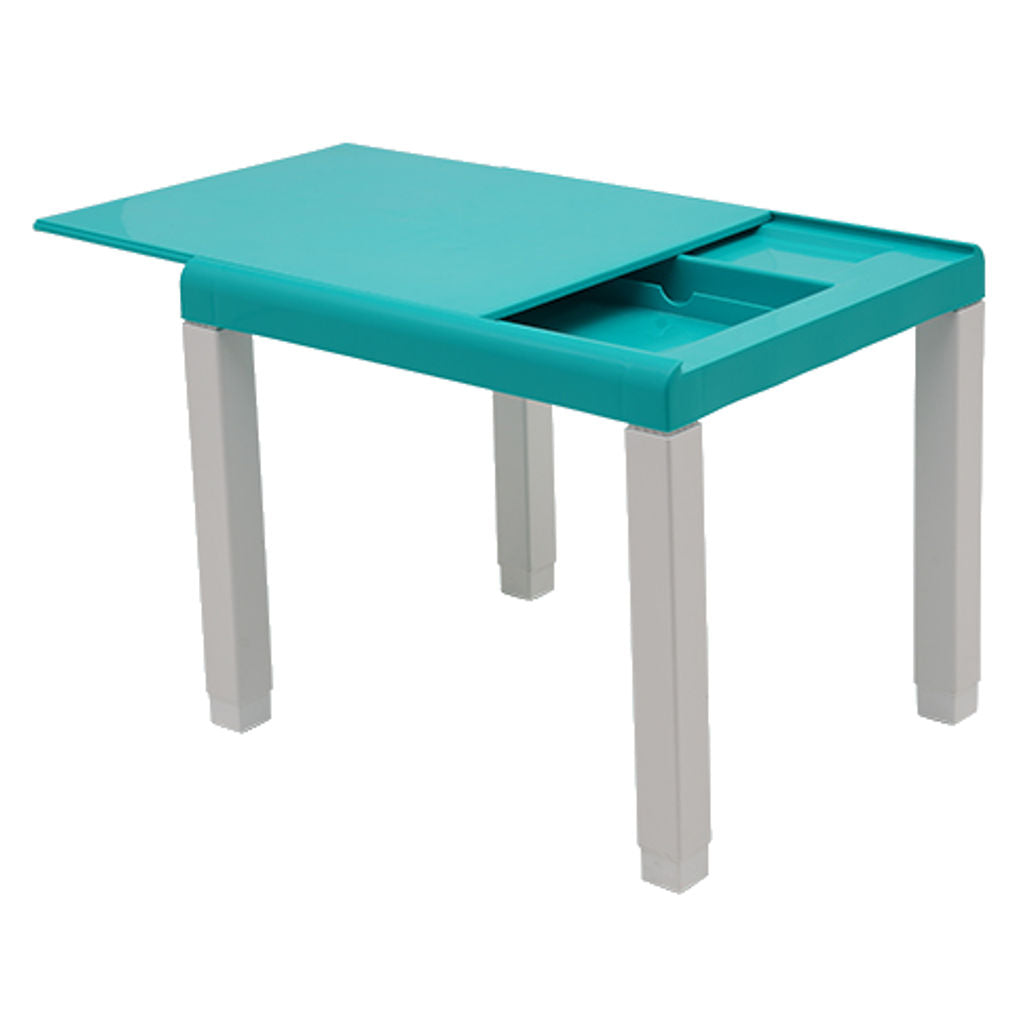 Supreme Zeta Plastic Kids Table Sea Green-White