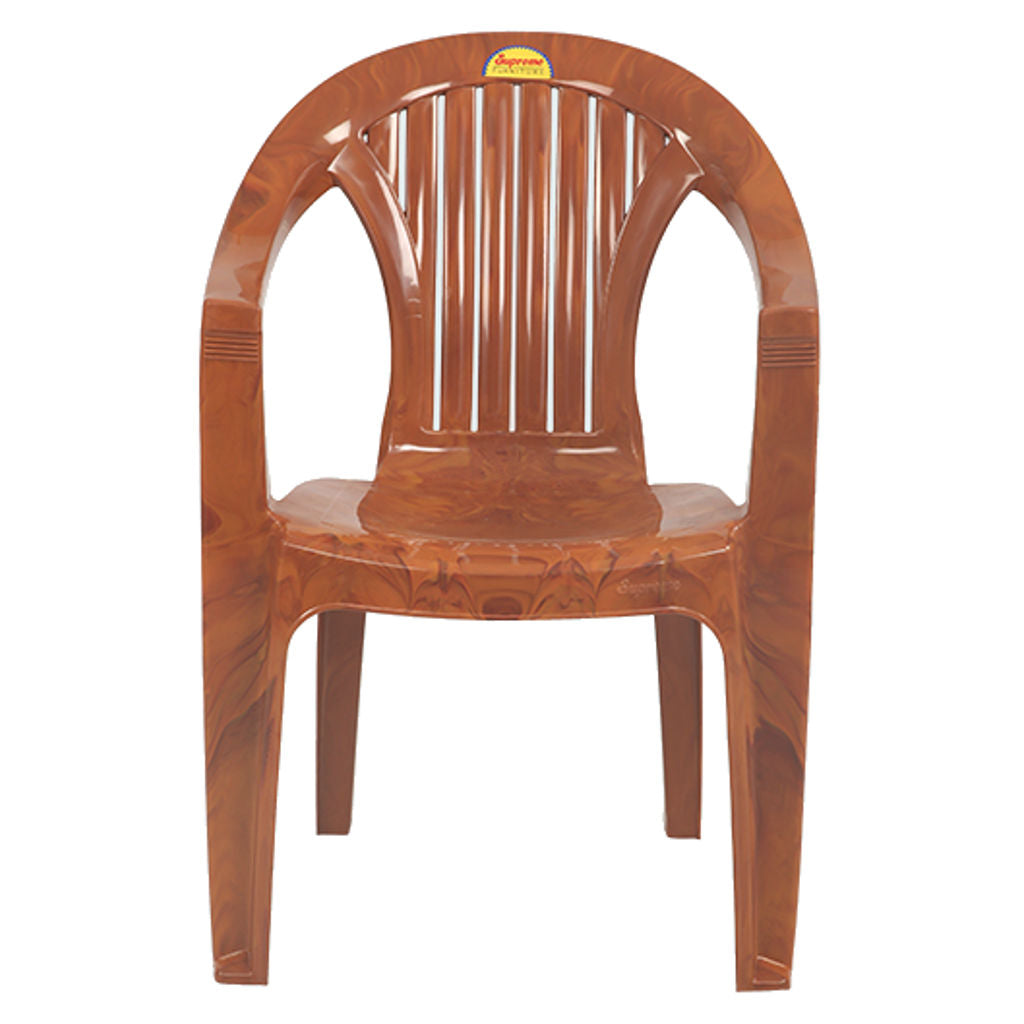 Buy Supreme Cool Plastic Chair Teakwood Online at Bestomart