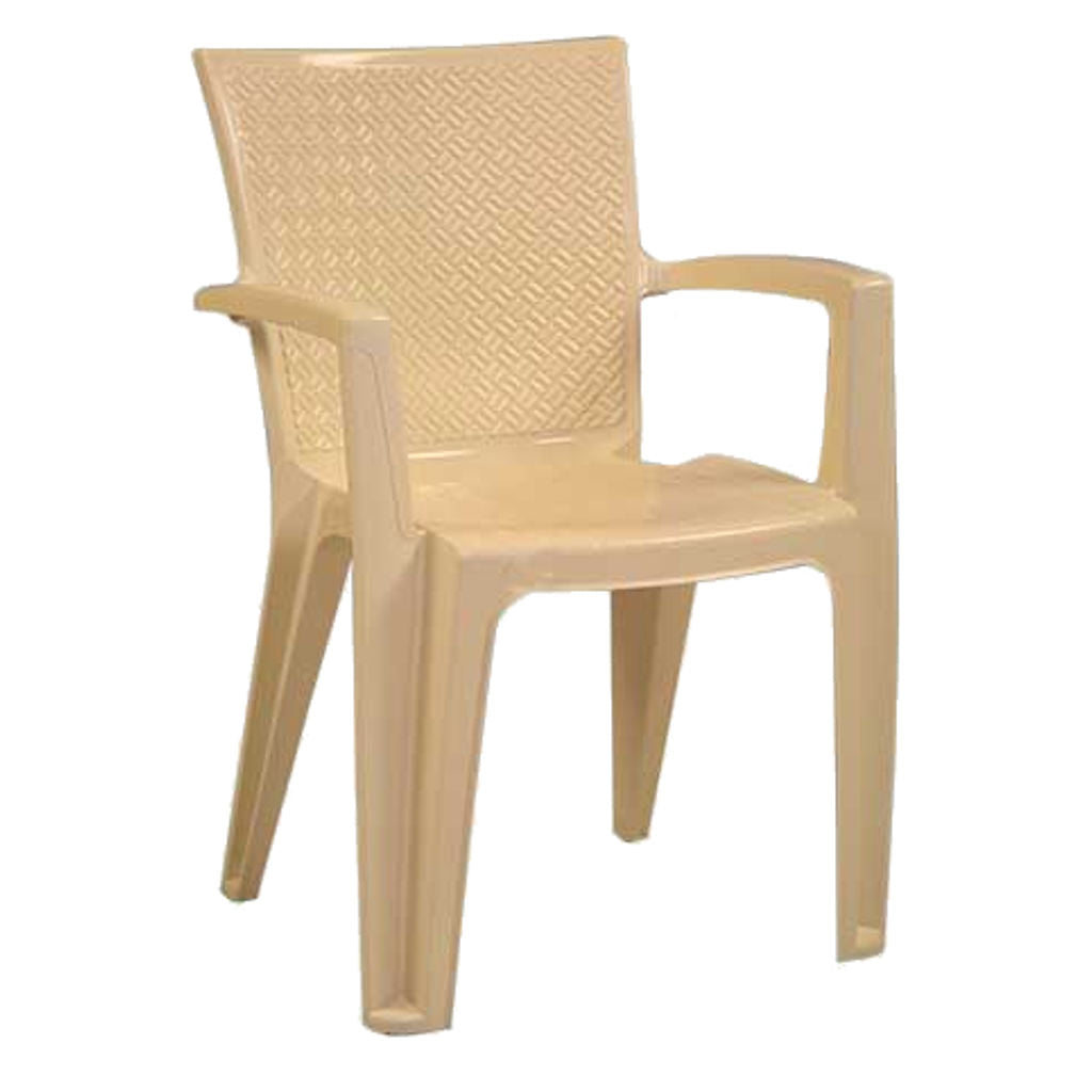 Supreme Degree Premium Plastic Chair Marble Beige