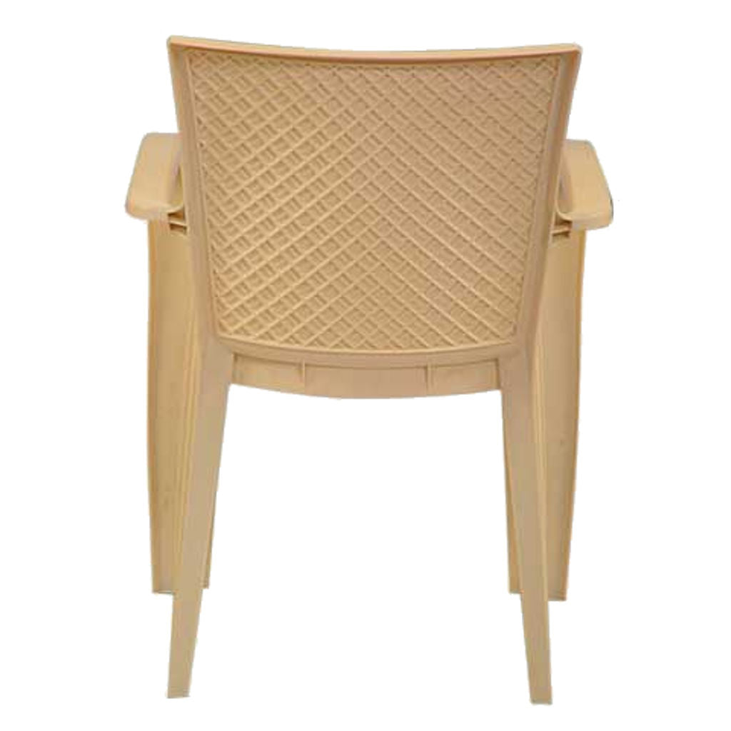Supreme Degree Premium Plastic Chair Marble Beige
