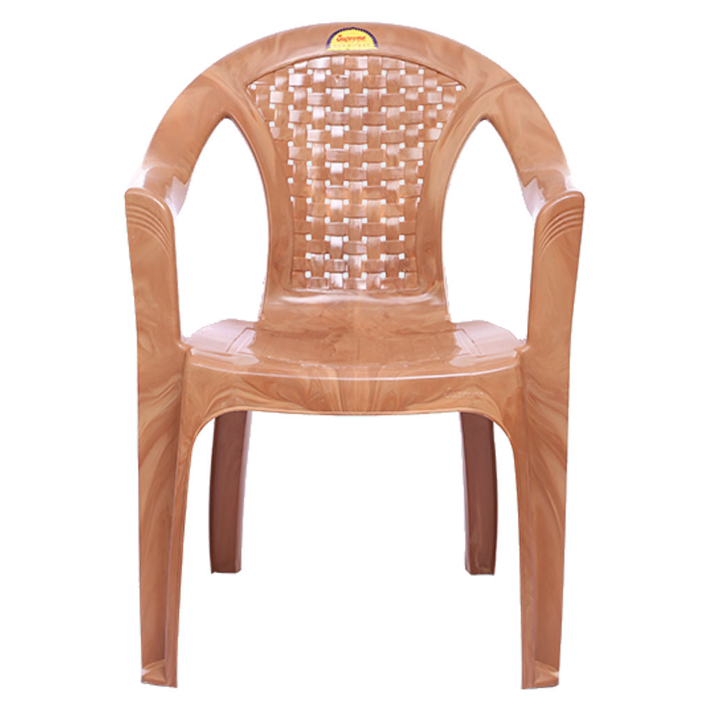 Supreme Timber Plastic Chair Sandalwood 