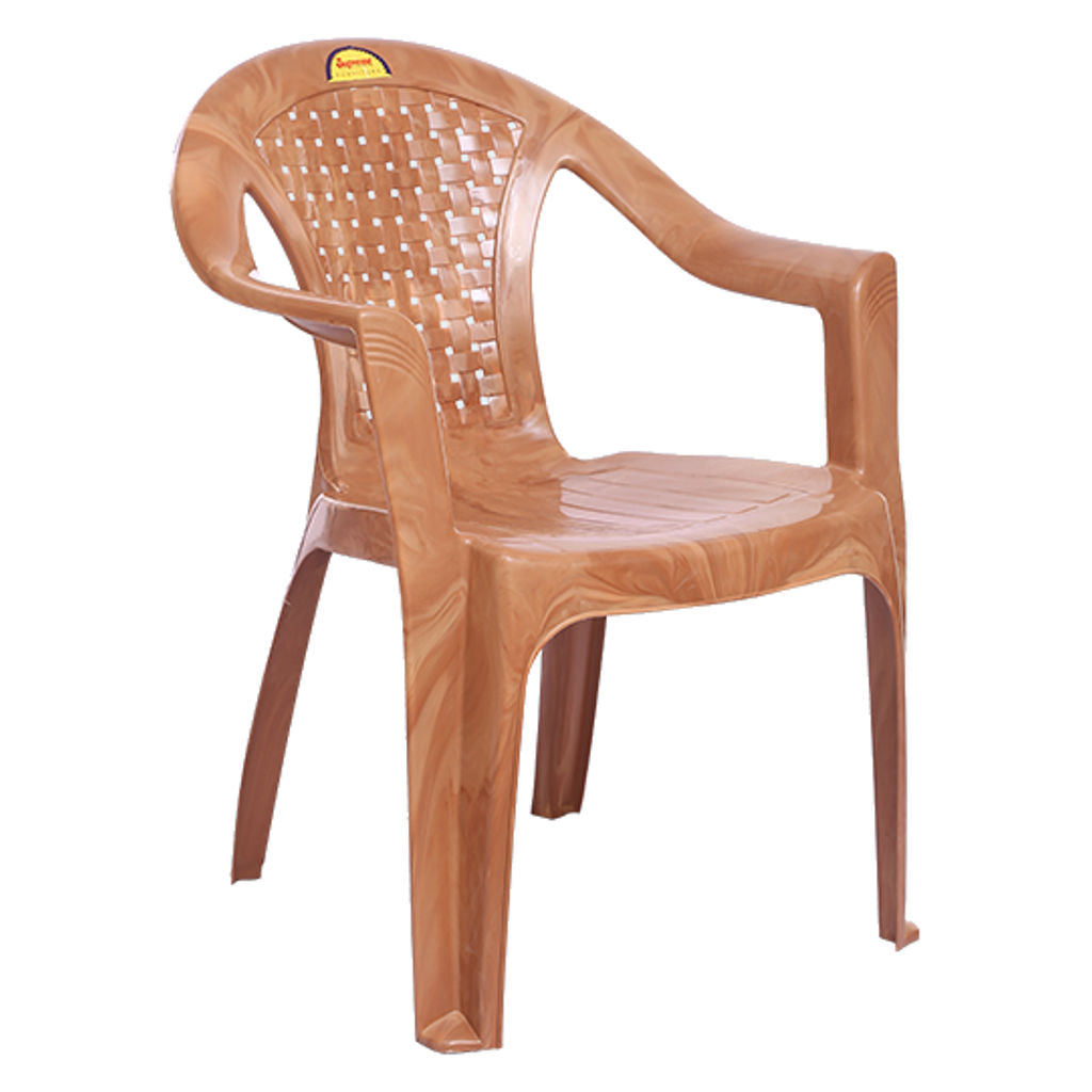Supreme Timber Plastic Chair Sandalwood