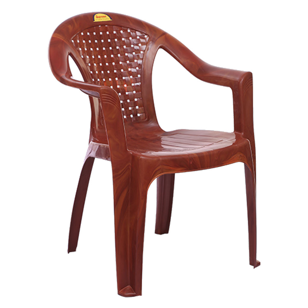 Supreme Timber Plastic Chair Teakwood