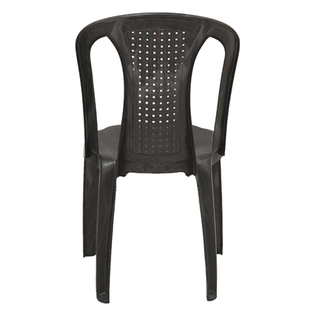 Supreme Dream Armless Plastic Chair Silver Black
