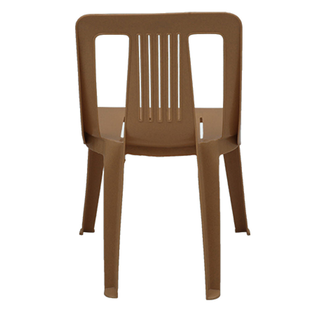 Supreme Lily Armless Plastic Chair Marble Beige