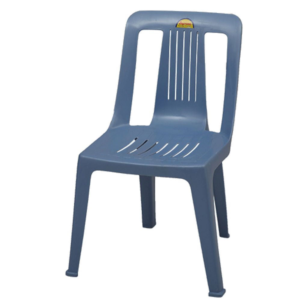 Supreme Lily Armless Plastic Chair Pearl Blue