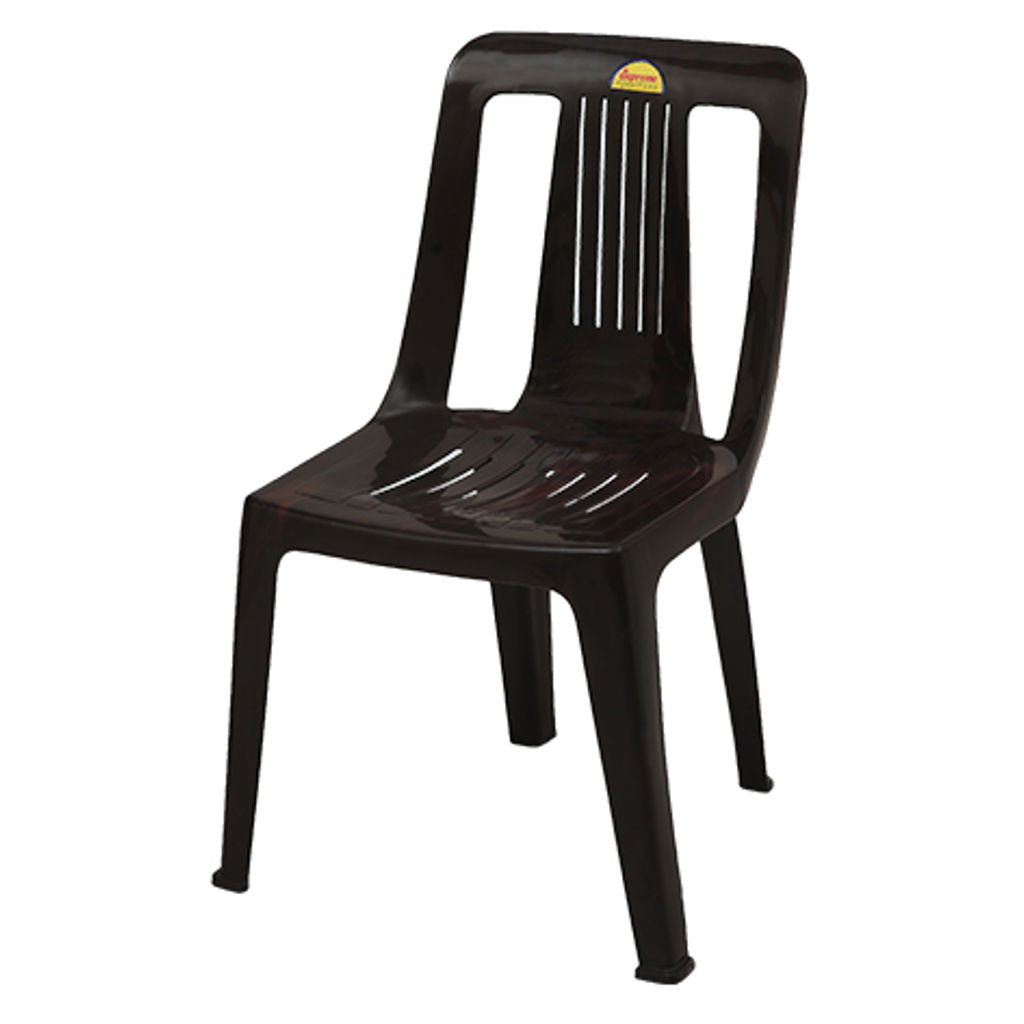 Supreme Lily Armless Plastic Chair Rosewood