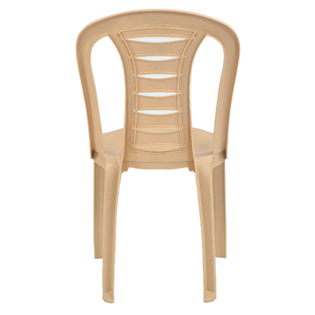 Supreme Link Armless Plastic Chair Marble Beige