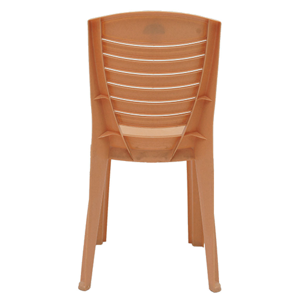 Supreme Sunny Armless Plastic Chair Marble Beige