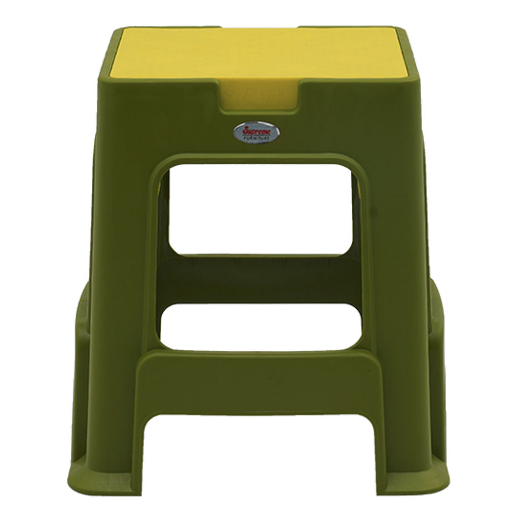 Buy Supreme Slice Multipurpose Plastic Stool Mehndi Green-Lemon