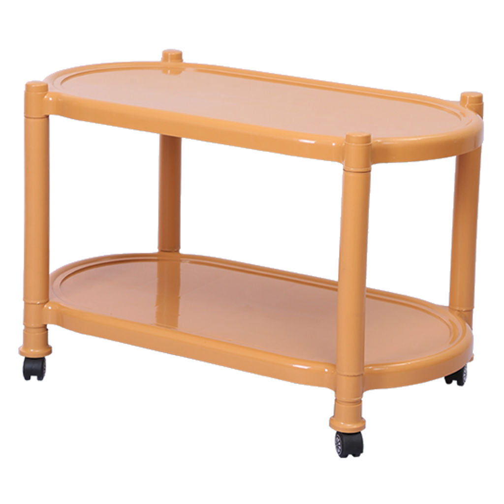 Supreme Alfa Plastic Table With Wheel Amber Gold