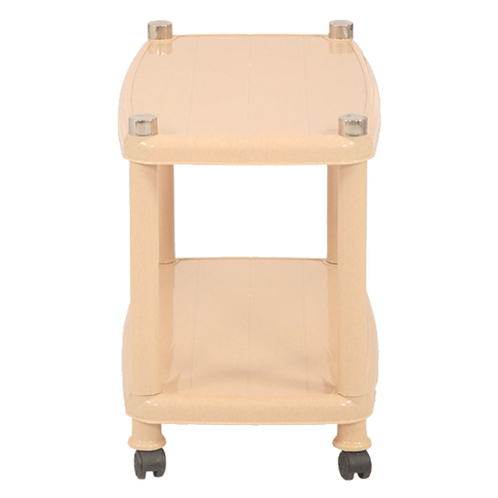 Supreme Delta Plastic Table With Wheel Marble Beige