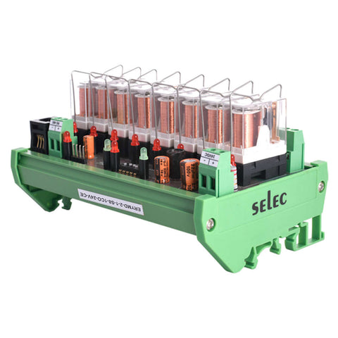 Selec 8 Channel 1 Changeover Relay Module ERLYMD-2-1-S8-1CO-24V-CE-RoHS 