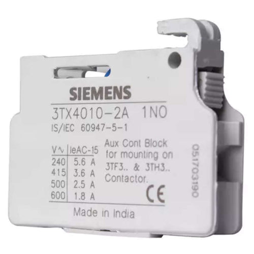 Siemens Auxiliary Contact Block 1NO 3TX4010-2A 