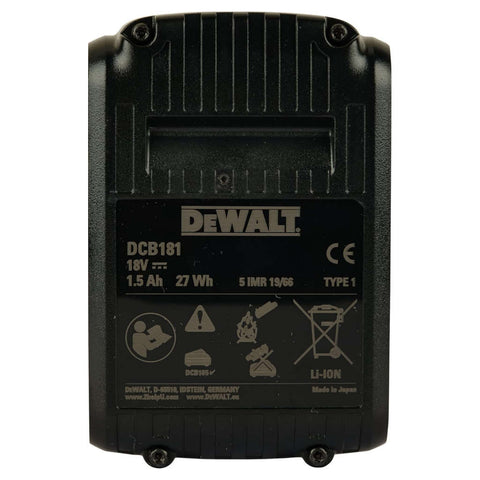 Buy Dewalt Lithium-Ion Battery Pack 1.5 Ah 18 V DCB181 Online at ...