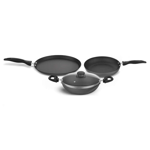 Preethi Daily Collection Non Stick Set 3 Pcs Black CSW039 