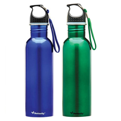 Butterfly Eco Stainless Steel Water Bottle Set Of 2 Pcs 750 ml Blue & Green 
