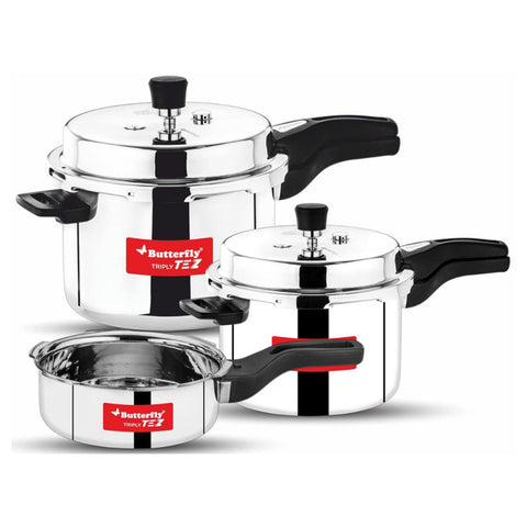 Buy Butterfly Tez OLC Triply Pressure Cookers Combo Online at