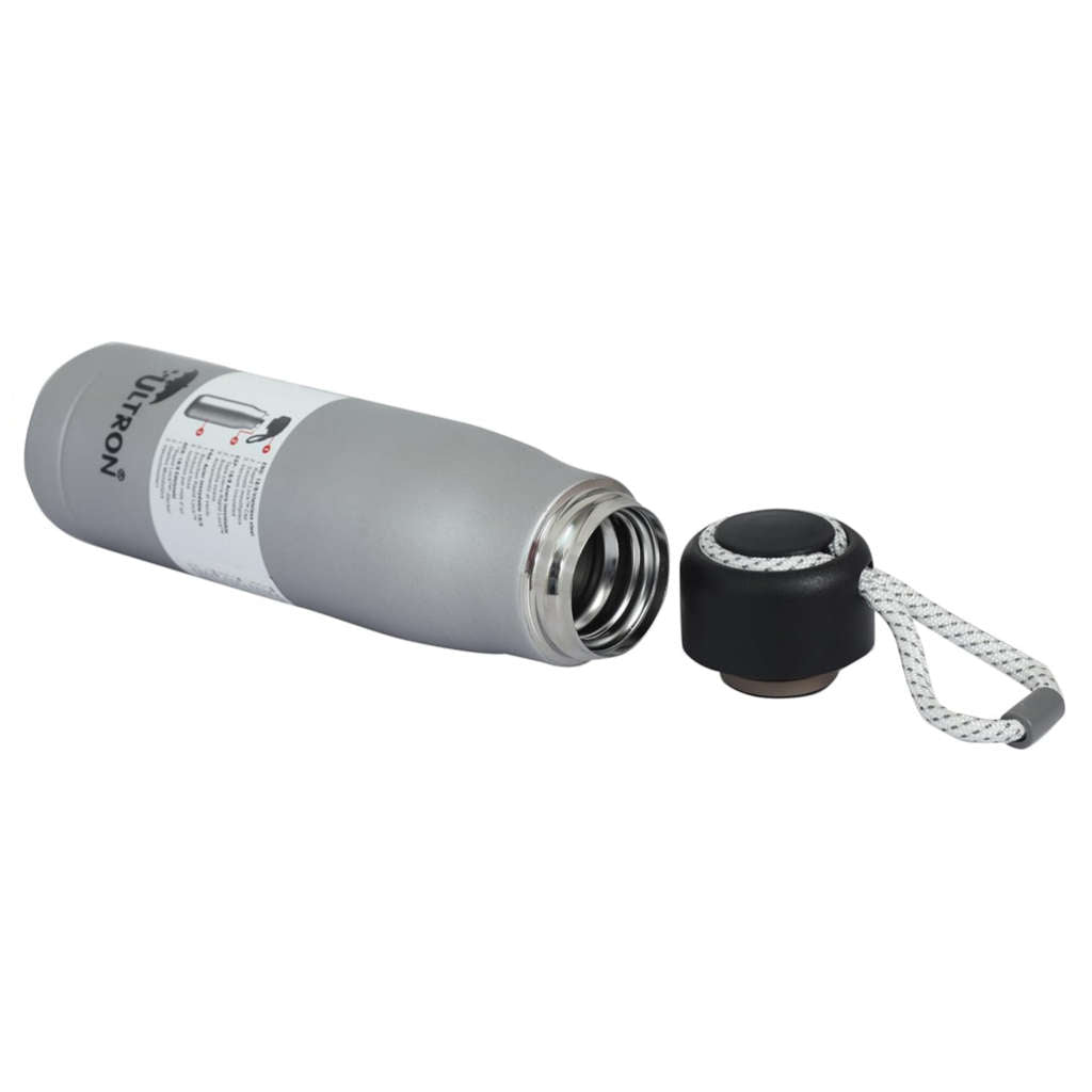 Ultron Aqua Sports Stainless Steel Hot & Cold Water Bottle 500 ml Grey