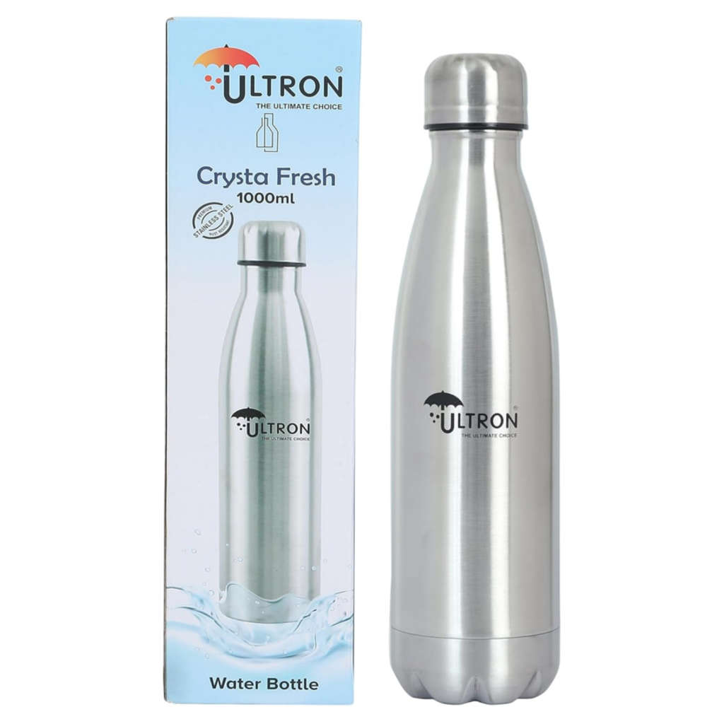 Ultron Crysta Fresh Single Wall Stainless Steel Water Bottle 1000 ml