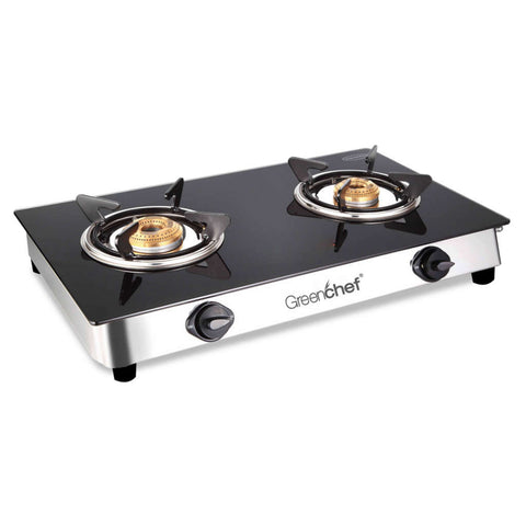 Greenchef Namo Glass Top Gas Stove 2 Burner 