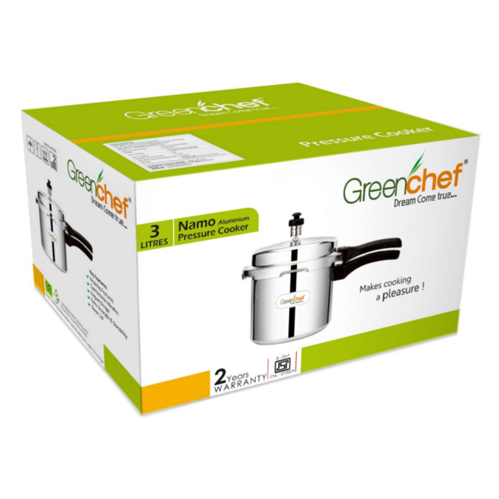Greenchef Namo Outer Lid Aluminium Pressure Cooker 3 Litre
