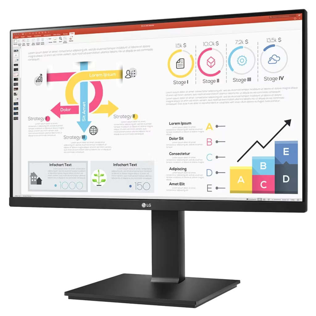 LG QHD IPS Monitor With Daisy Chain And USB Type-C 23.8 Inch Black 24QP750