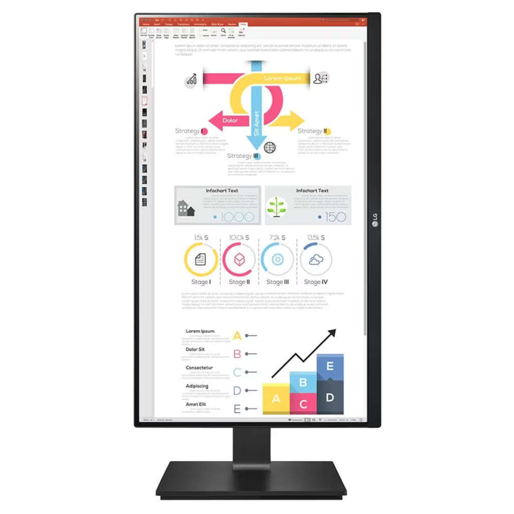LG QHD IPS Monitor With Daisy Chain And USB Type-C 23.8 Inch Black 24QP750