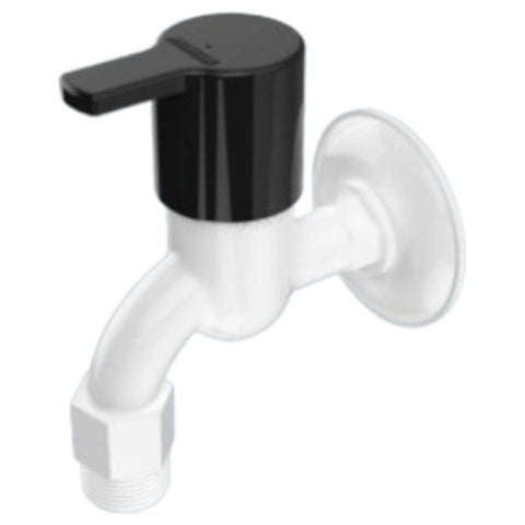 Watertec Flexo Aqua Series Washing Machine Bib Tap Black White AQL-144016 