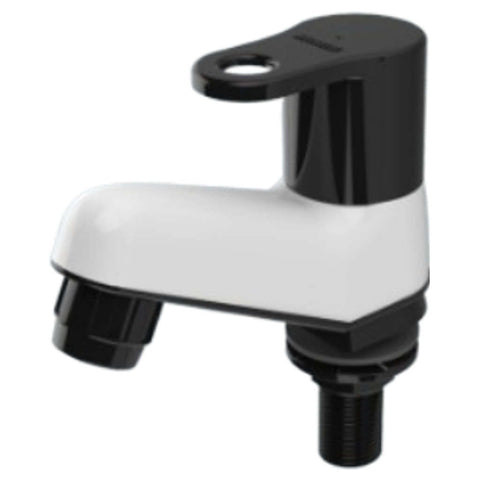 Watertec Flexo Ebony Series Pillar Tap Black White EBL-146003 