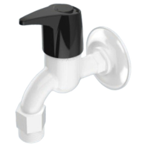 Watertec Flexo Razo Series Washing Machine Bib Tap Black White RZ-811014 