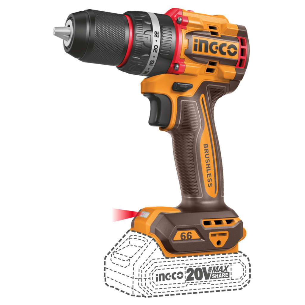 Buy Ingco Compact Brushless Cordless Impact Drill 20 V CIDLI20668