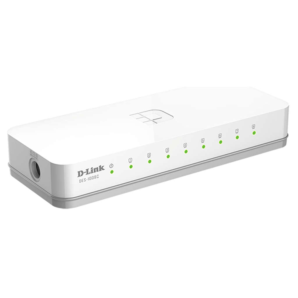 D-Link 8 Port 10/100 Mbps Unmanaged Switch DES-1008A
