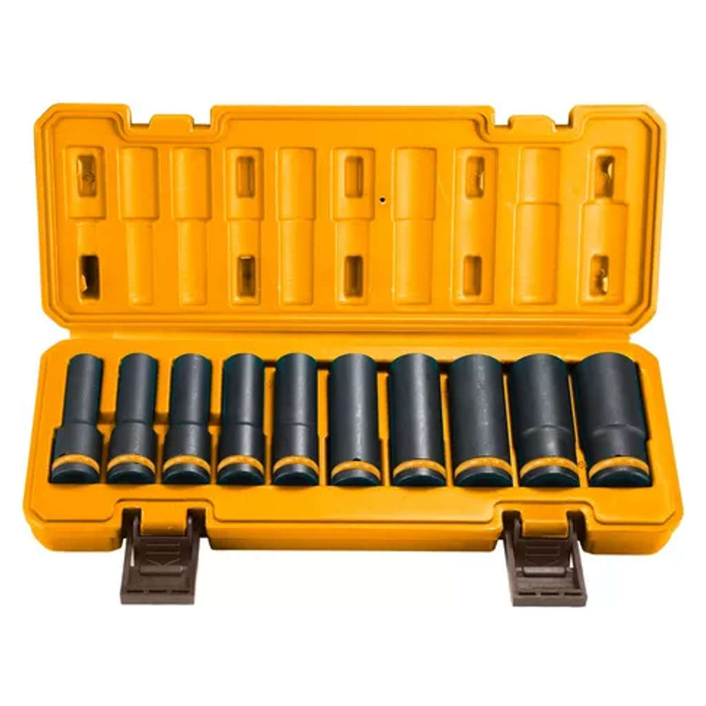 Ingco Deep Impact Socket Set 1/2 Inch Set Of 10 Pcs HKISSD12102L