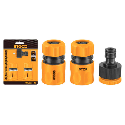 Ingco Hose Quick Connector Set Of 3 Pcs HHCS03122 