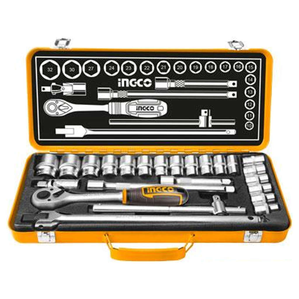 Ingco Socket Set 1/2 Inch Set Of 24 Pcs HKTS12242